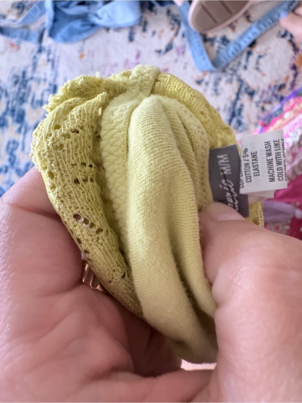 aerie Lace & Knit Bralette Set in Lime - Picture 3 of 3